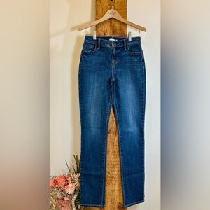Old Navy Blue Curvy Straight Leg Jeans